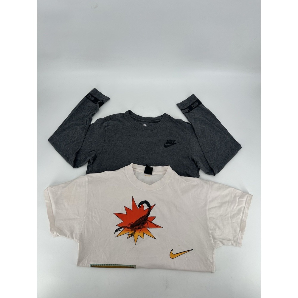 Lot of 2 Nike Basketball Div. Vol. 01 & Long Sleeve Men's Small T-Shirt